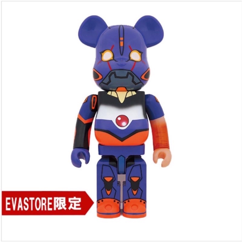 BE@RBRICK 1000%全新未拆雙盒 EVA STORE限定 福音戰士 EVA 初號機 覺醒