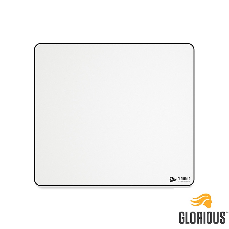Glorious White 白色布質滑鼠墊 - XL (410 x 460 x 3 mm)