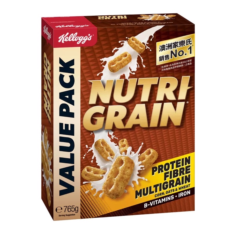 🔥 現貨🔥家樂氏蛋白穀物早餐脆片 765公克 Kellogg's Nutri-Grain Cereal765 g