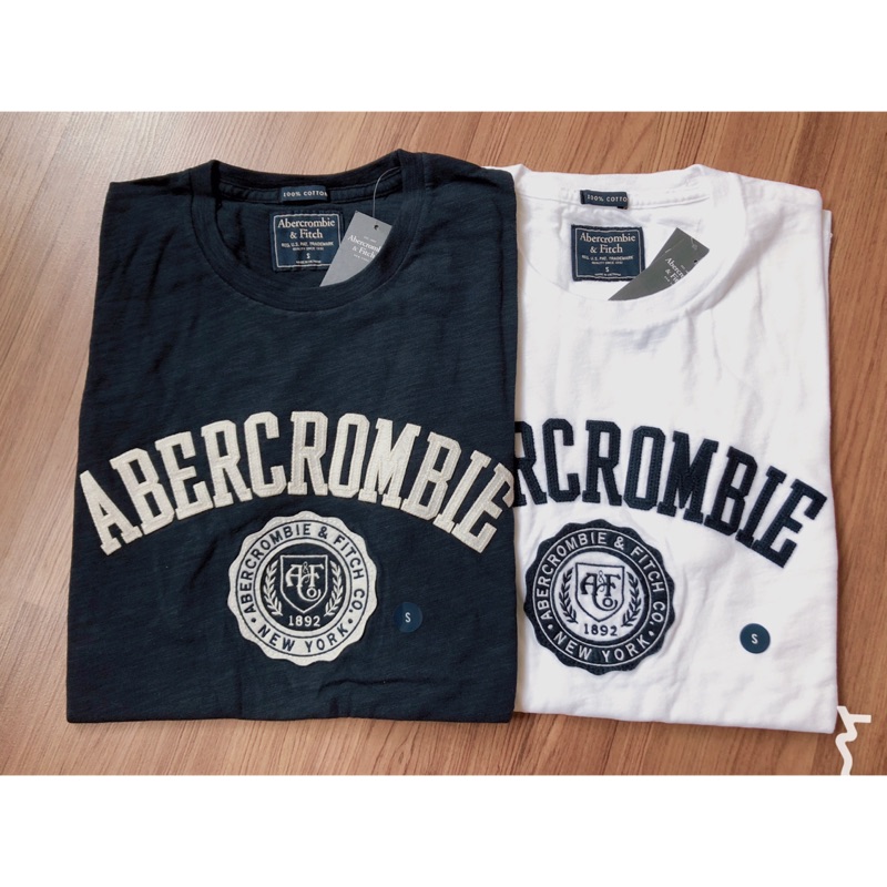 『美國官網購入 現貨』Abercrombie&amp;Fitch a&amp;f A&amp;F 短T 貼花標誌T恤 T恤
