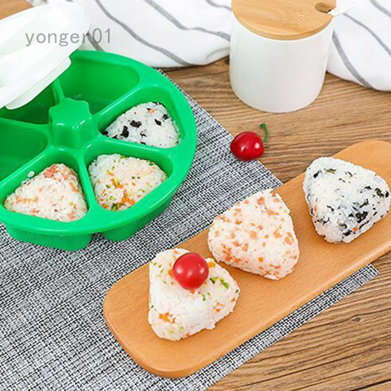 Yonger01 三角飯糰便當盒 日式壽司磨俱六合一 做紫菜包飯製作工具模具
