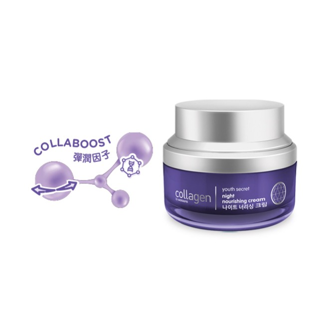 屈臣氏collagen 活妍肌密滋養晚霜50ml 蝦皮購物