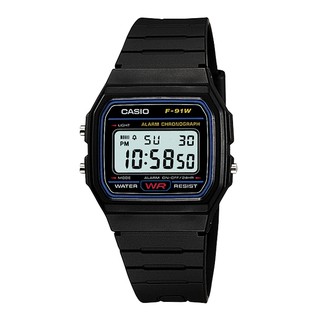 【春麗時間】全新 CASIO 復古 LED 輕薄 運動款 F-91W-1