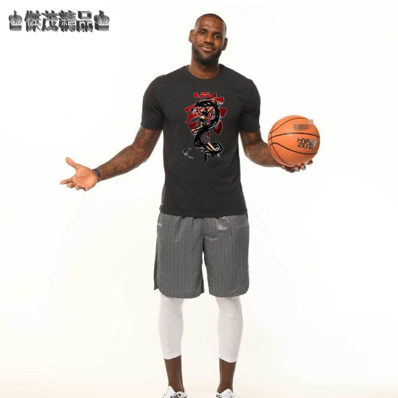 🔥詹皇LeBron James詹姆斯詹姆士短袖純棉T恤上衣🔥NBA球衣湖人隊運動籃球衣圓領T衣服T-shirt男B289