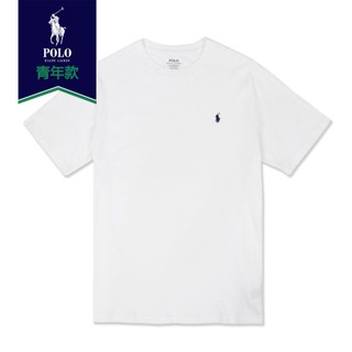 【RALPH LAUREN】【POLO】RL男童短袖素T藍小馬白 F01191212-03