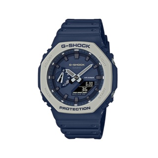 【CASIO卡西歐】G-SHOCK 農家橡樹 八角型錶殼雙顯錶-海軍藍 (GA-2110ET-2A)