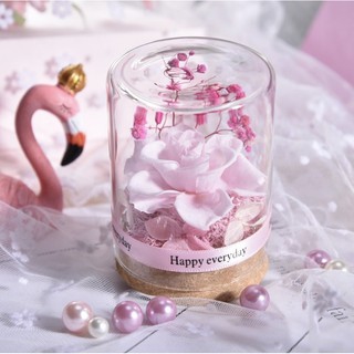【ʚ ɞGIFTME5臺灣現貨ʚ ɞ】✿永生花玻璃罩組 情人禮物 生日禮物 閨密送禮 居家擺設 療癒小物✿