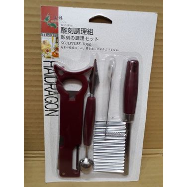台灣製雕刻調理組tl 1311 雕刻刀蔬果切花押花模具雕果器波浪刀 蝦皮購物