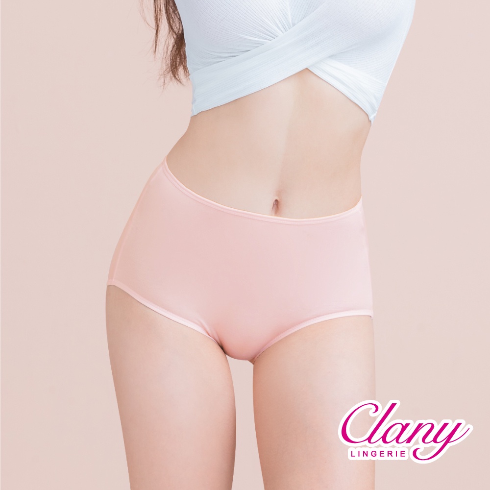 【可蘭霓Clany】美膚保養絲蛋白高腰L-Q(2XL)彈性內褲 加大尺碼健康(純真粉2189-31)