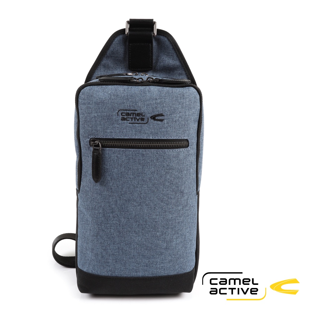【Camel Active】James系列 休閒個性肩背包-黑藍/C28C80001803