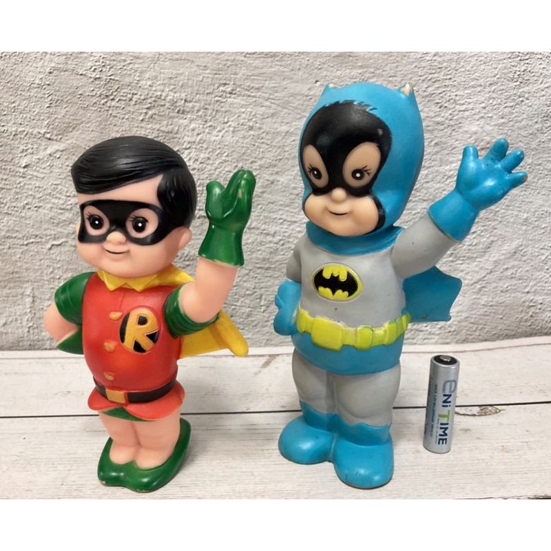 早期1978年台灣軟膠老玩具 公仔 蝙蝠俠 羅賓（不分售）