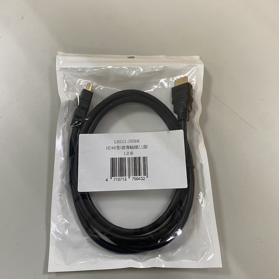 HDMI影音傳輸線2.1版1.8公尺 1.8m (LHD21-180BK)