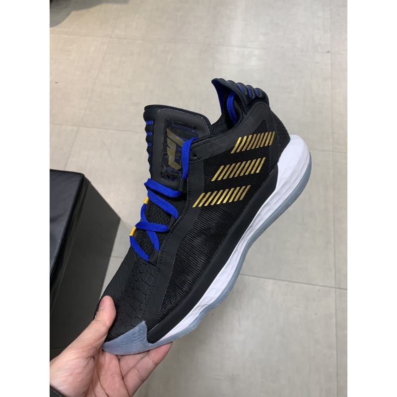  Adidas DAME 6 籃球鞋 鴛鴦 包覆 LILLARD 繃帶 黑藍金 男鞋 FU9457