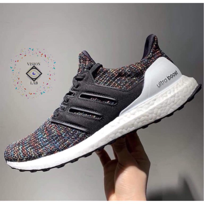 【VISION】出清$2980 Adidas Ultra Boost 4.0 黑彩虹 男鞋 F35232 最後❶雙