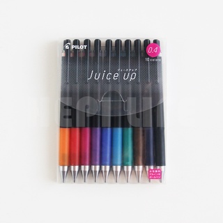 PILOT 百樂 0.4 超級果汁筆 LJP 20S4 juice (透明盒裝10入組) 粉彩 亮彩 金屬色 6入 套筆