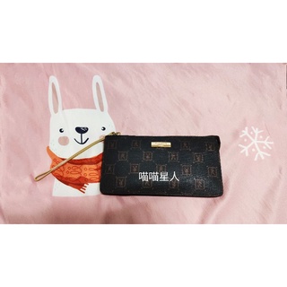 🐱喵喵星人🐱【PLAYBOY】 手拿包 手提包 長夾 三層式手挽小包-咖啡色