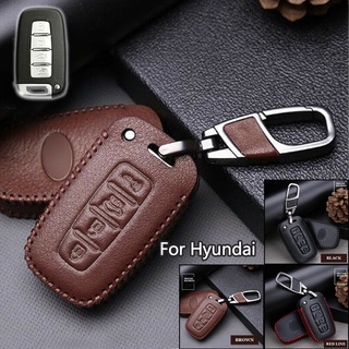 HYUNDAI 適用於現代索納塔適用於起亞 Optima 皮革智能汽車鑰匙扣保護套