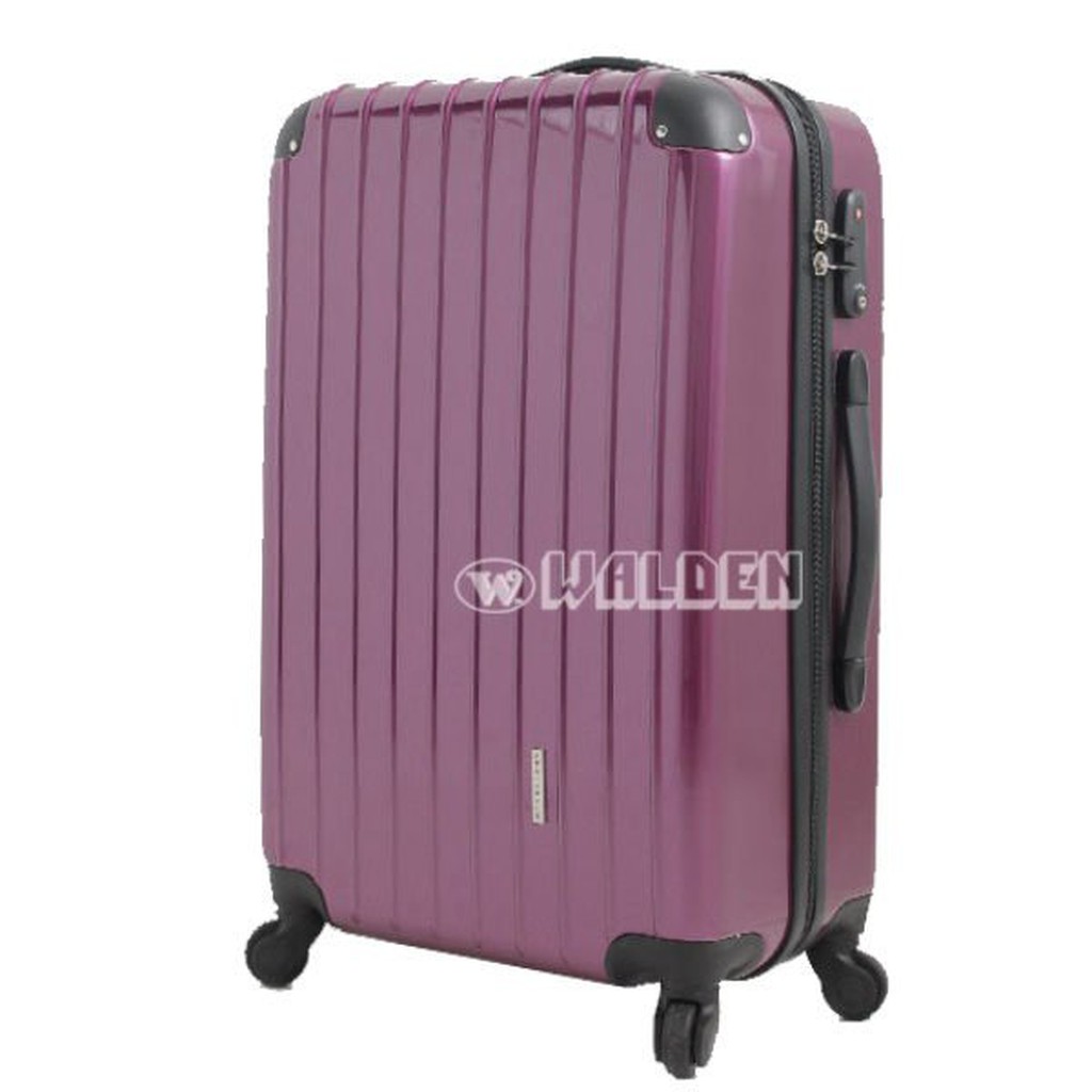 【葳爾登】stacypolo旅行家24吋硬殼摔不破旅行箱360度登機箱行李箱鏡面24吋1006紫色