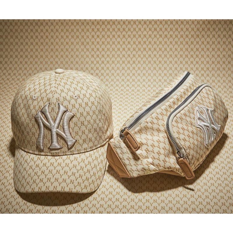 MLB NY 滿版 Waist Bag Gucci風 腰包 側背包 斜背包