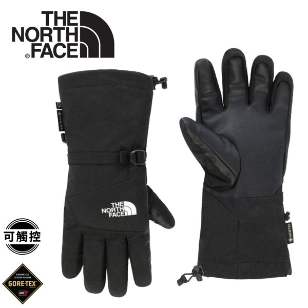 【The North Face 美國 女GORE-TEX 防水保暖觸控手套《黑》】3M3B/觸控手套/保暖手套/悠遊山水