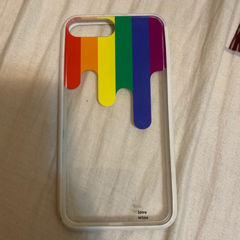 Iphone8+ 犀牛盾彩虹背板 手機殼