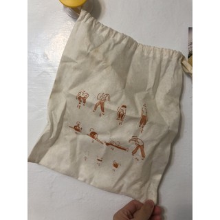 ［限量絕版百貨正品］蘑菇mogu booday 體操小人束口袋 防塵袋 有黃斑