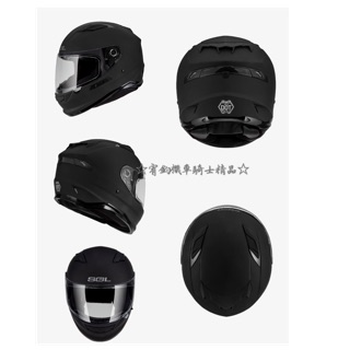 ☆宥鈞機車騎士精品☆ SF-6 SOL SF-6 SF6 全罩帽 雙鏡片透氣帽 消光黑色