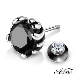 AchiCat．925純銀耳環．至尊魔爪．栓扣耳環．送刻字．單邊單個價格．GS7041