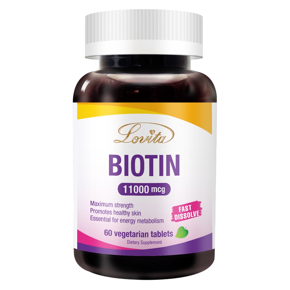 Lovita愛維他 生物素11000mcg (60錠)(素食,biotin,維他命H,維生素B7)