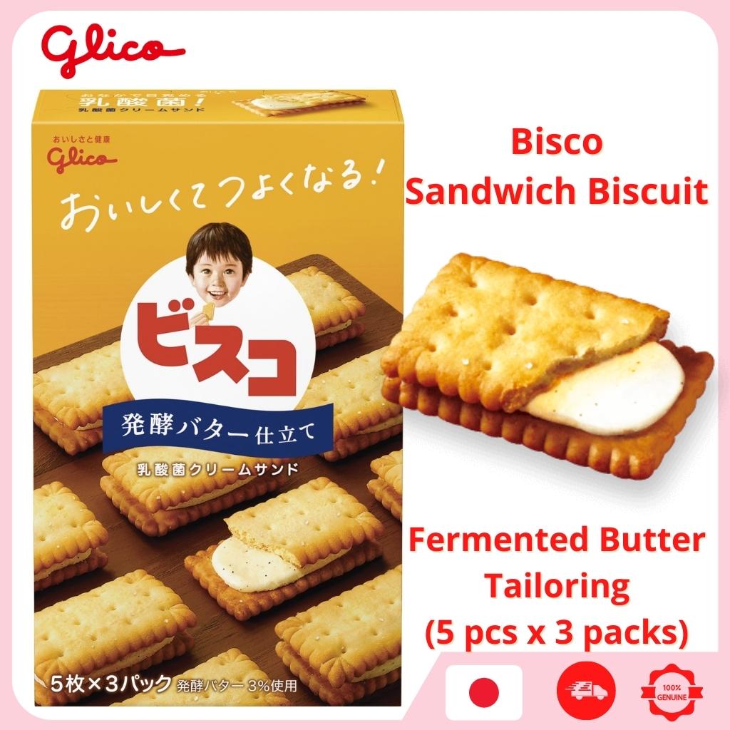 Glico Bisco 三明治餅乾發酵黃油裁縫（5 件 x 3 包）