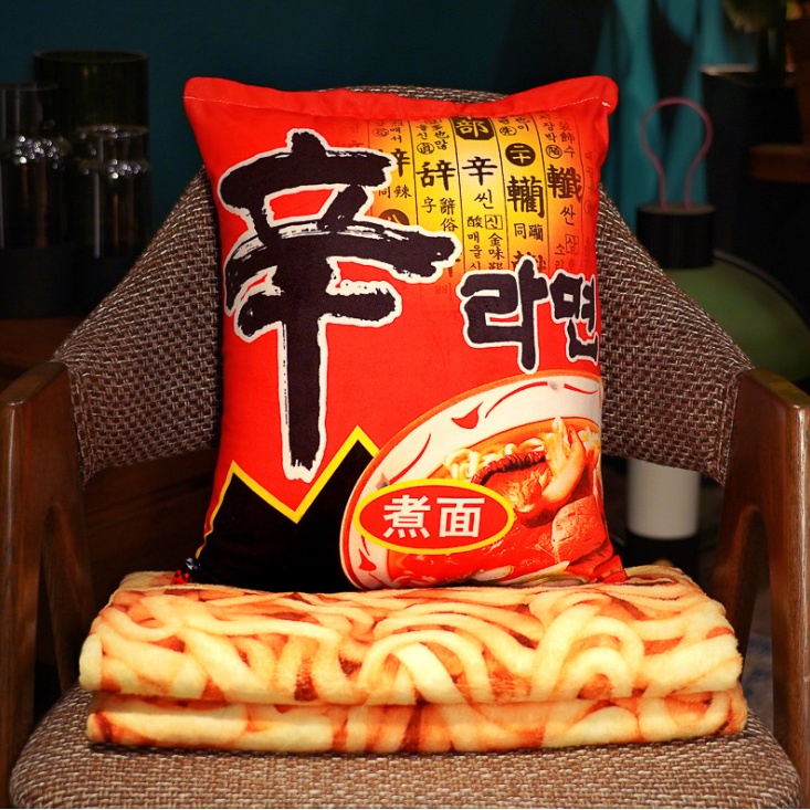 【🚀當日現貨+10倍蝦幣+領卷9折】辛拉麵 無力炸醬麵 抱枕毛毯 泡麵抱枕 抱枕 交換禮物 聖誕禮物 生日禮物 kuso