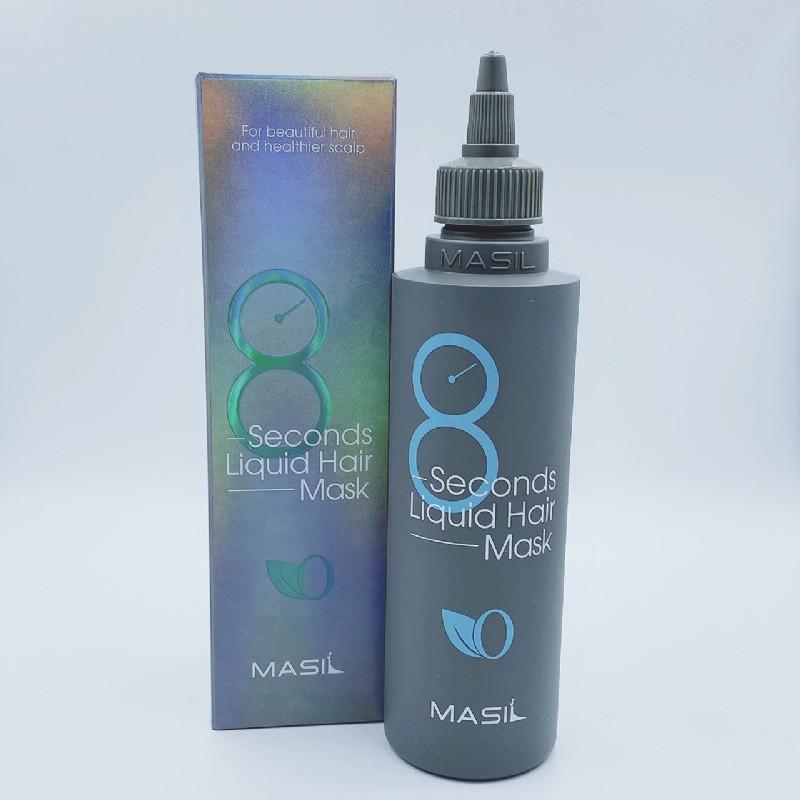 韓國 MASIL 8秒沙龍髮膜 200ml 『豐盈蓬鬆版－藍瓶』