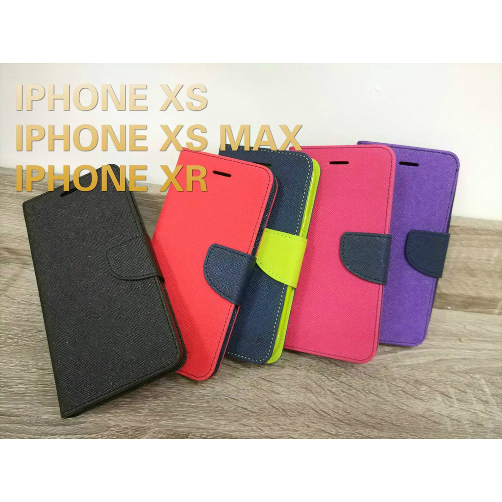 IPHONE XS MAX/XS/IPHONE XR馬卡龍撞色皮套 可站立 插卡片 經典雙色款