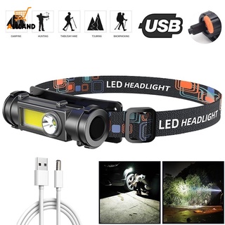 Led 頭戴式強光手電筒 / USB 可充電頭燈 / 防水迷你 XPE COB 手電筒, 用於露營, 釣魚
