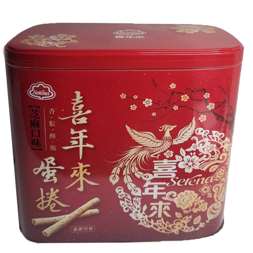 [現貨] 喜年來 芝麻口味 蛋捲禮盒 512g 過年禮盒 年節禮盒 送禮禮盒 4隻X8包入 期限20230129