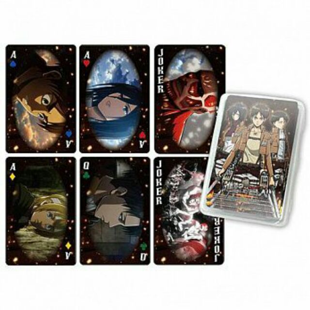 日本 諫山創 進擊的巨人 巨人 艾蓮 里維 利威爾 兵長 艾倫 三笠 撲克牌 卡牌 文具 益智 遊戲 玩具