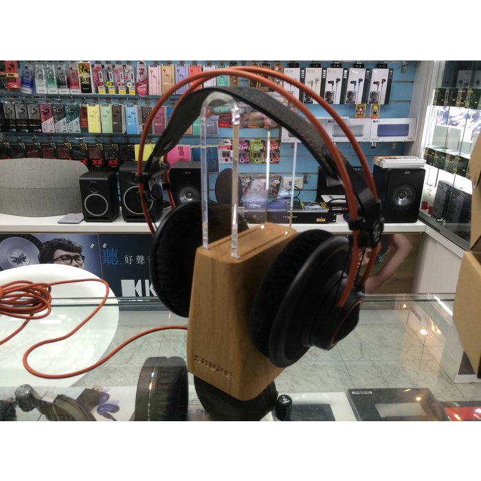 禾豐音響 限量 SHURE 原廠高質感木質耳機架 可搭HD660s K712 SRH840