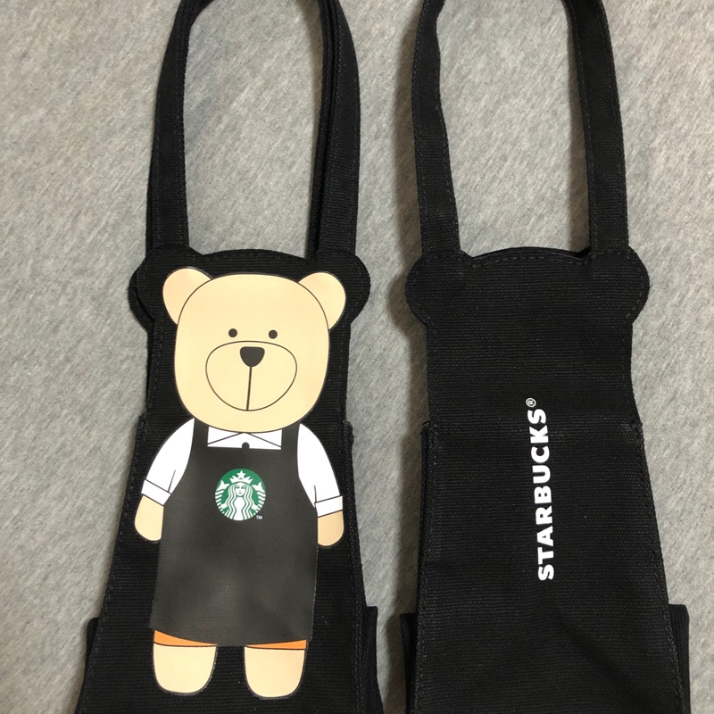 星巴克Starbucks 2020限量Bearista 黑色熊熊杯袋