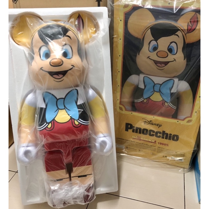 已售出全新be Rbrick Bearbrick 1000 皮諾丘小木偶迪士尼pinocchio 蝦皮購物