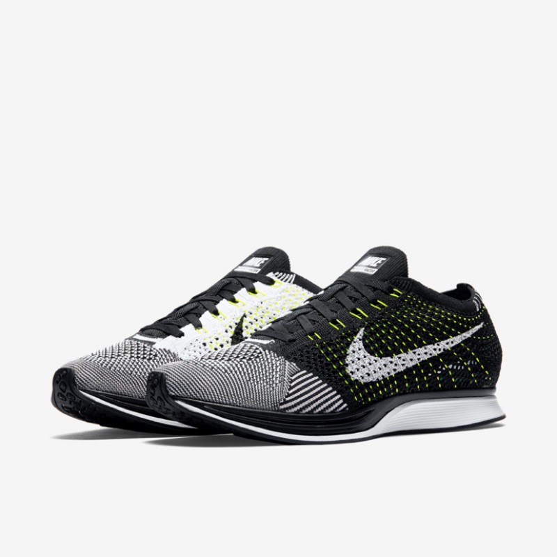 Nike Flyknit Racer 綠線 US12 公司貨 保證正品