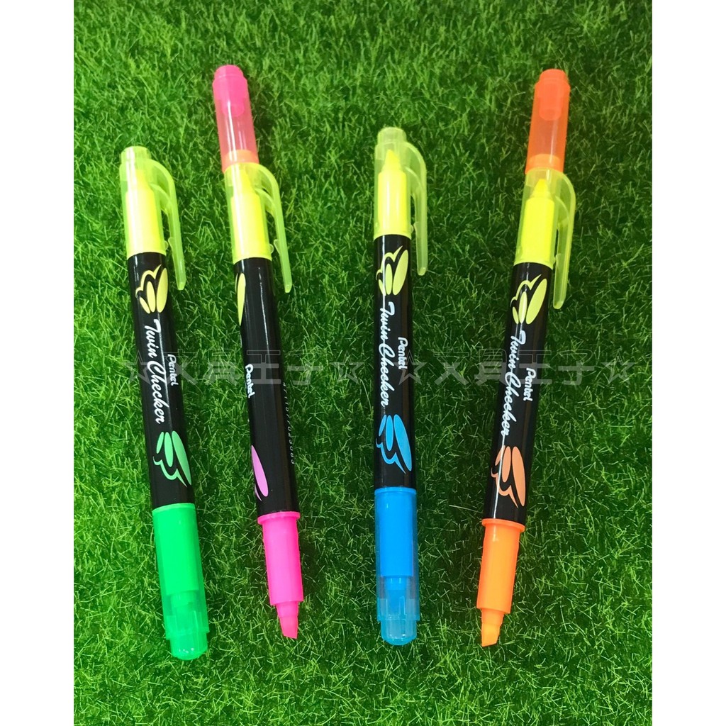飛龍 Pentel Twin Checker SLW8雙色螢光筆/雙色劃線筆