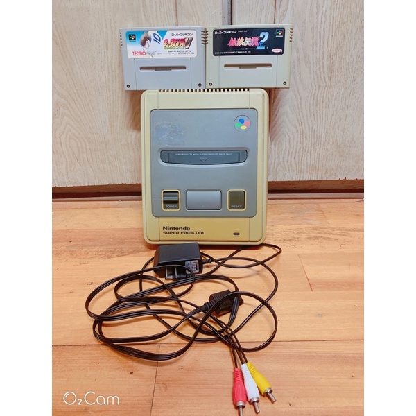 SNES SFC 超級任天堂主機+兩片遊戲 附變壓器 AV線