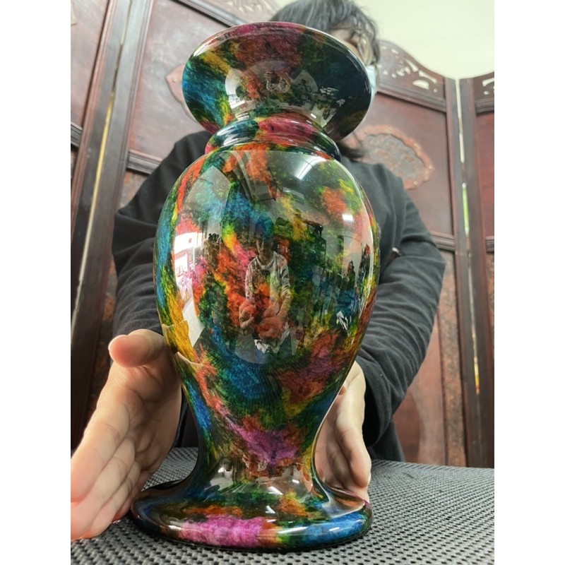 素晴らしい 七彩石の花瓶 台湾 花瓶 Tyramanning Com