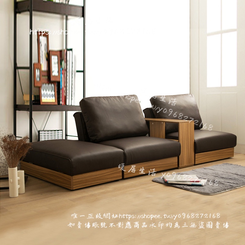 &lt;暖居生活&gt;日式簡約多功能皮藝沙發床兩用雙人可折疊客廳小戶型沙發床帶收納