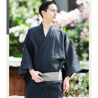 出口男日本花火大會日式浴衣長款和服浴袍汗蒸武士長袍有大碼 蝦皮購物