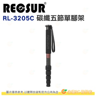 銳攝 RECSUR RL-3205C 碳纖五節單腳架 公司貨 最高165cm 載重16kg 支撐架 腳架 攝影