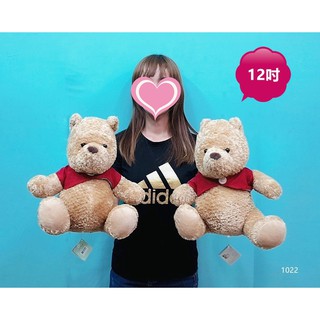 【迪士尼】全新正版授權 小熊維尼娃娃 12吋 約30公分 古典維尼 坐姿維尼 古典款小熊維尼 pooh 玩偶