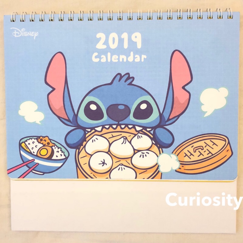 【Curiosity】2019年 DISNEY迪士尼史迪奇站立式三角桌曆 $200↘$165 台灣假期農曆