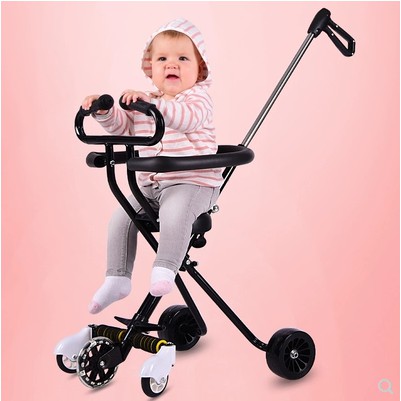 溜娃神器帶娃五輪遛娃神器i嬰兒手推車兒童三輪車2-3-5歲輕便折疊