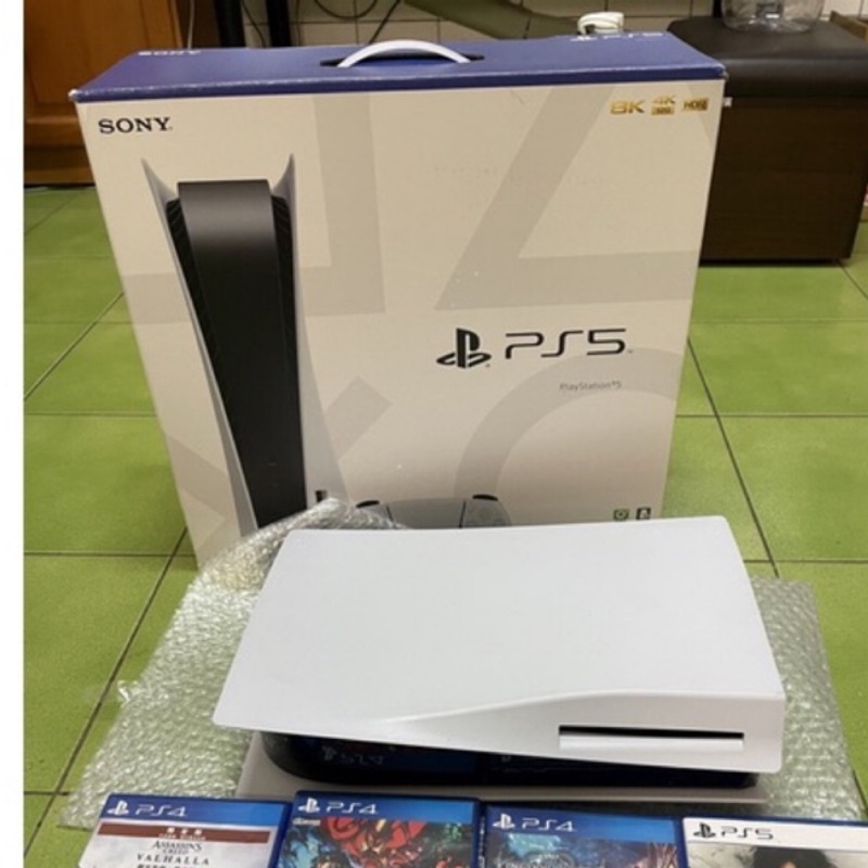 ps5 光碟版主機+手把充電散熱底座